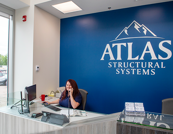 Front reception at the Atlas office